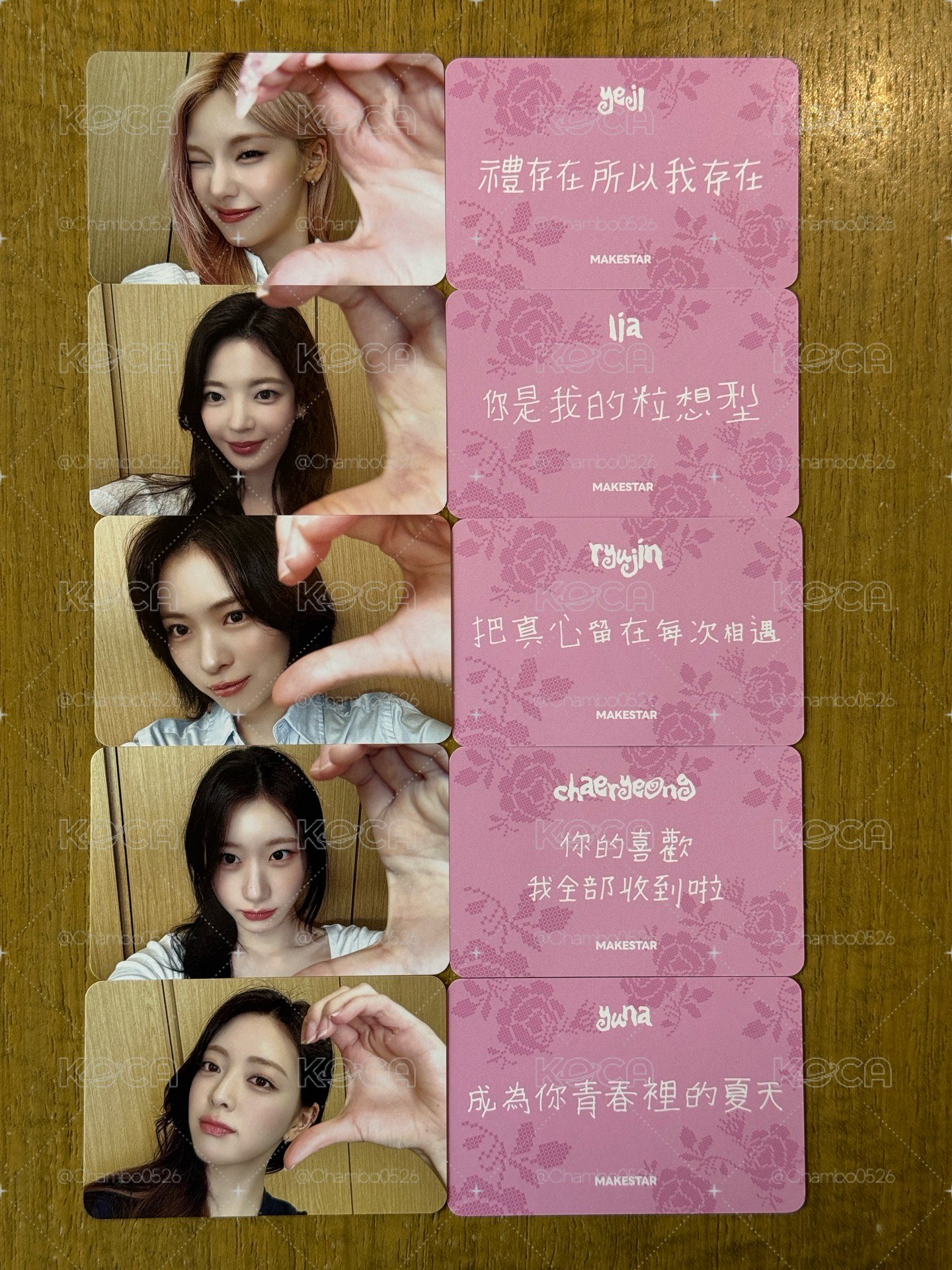 Motto ms香港 簽售卡 懟臉愛心一套
