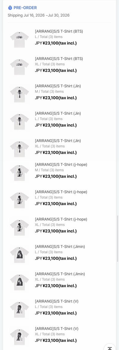 ARIRANG快閃店 短袖 