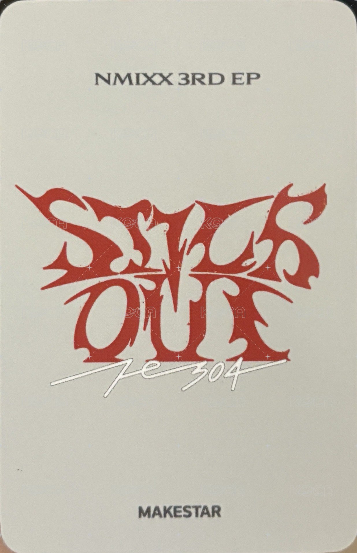 STICK OUT ms 預售 特典卡  背面