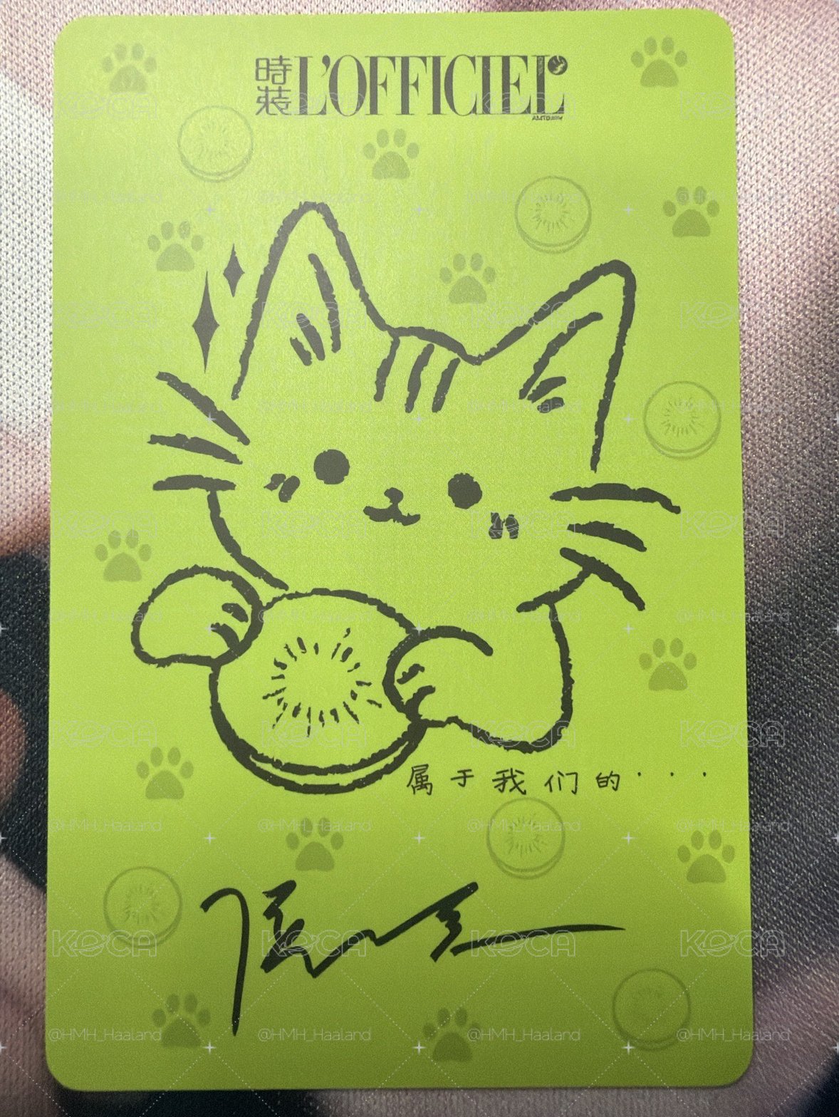 侯明昊十週年雜誌卡