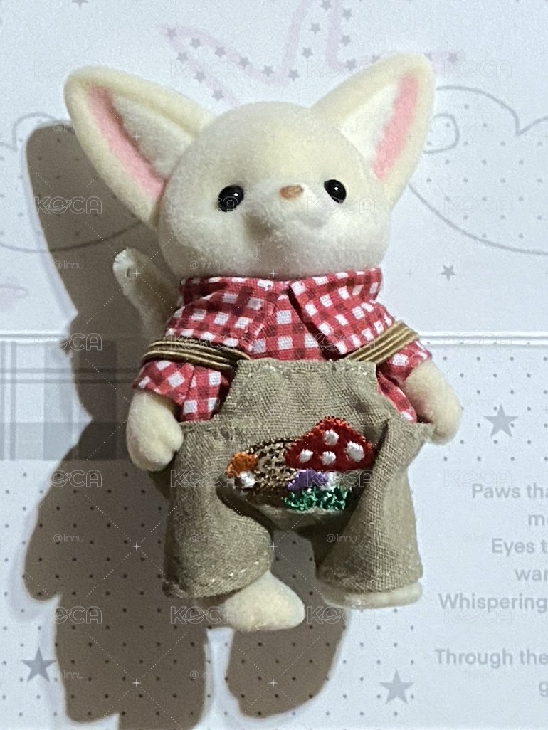 森林家族 蘑菇與花朵 人形玩偶 小耳廓狐
