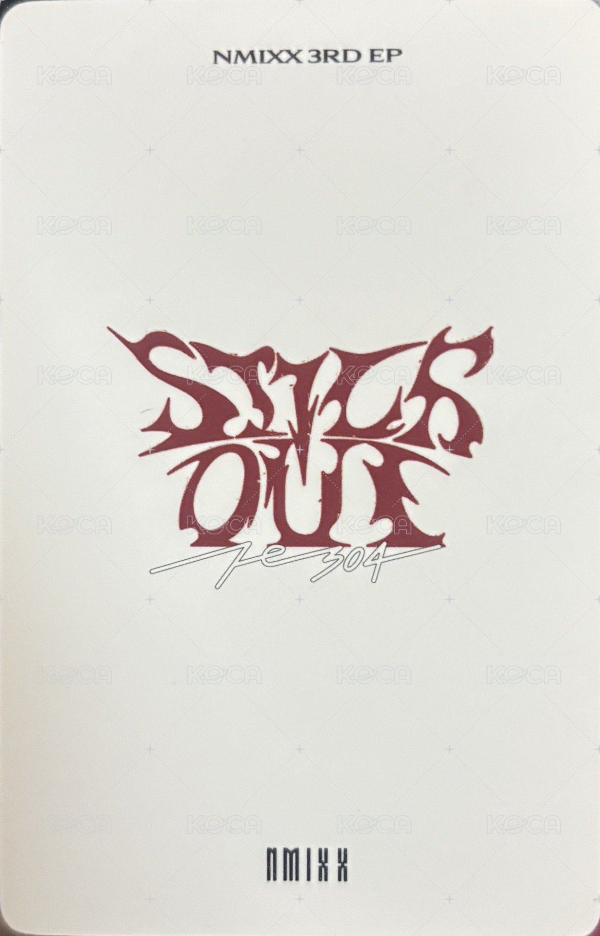 STICK OUT yzy 3.0 簽售卡 大小姐 背面