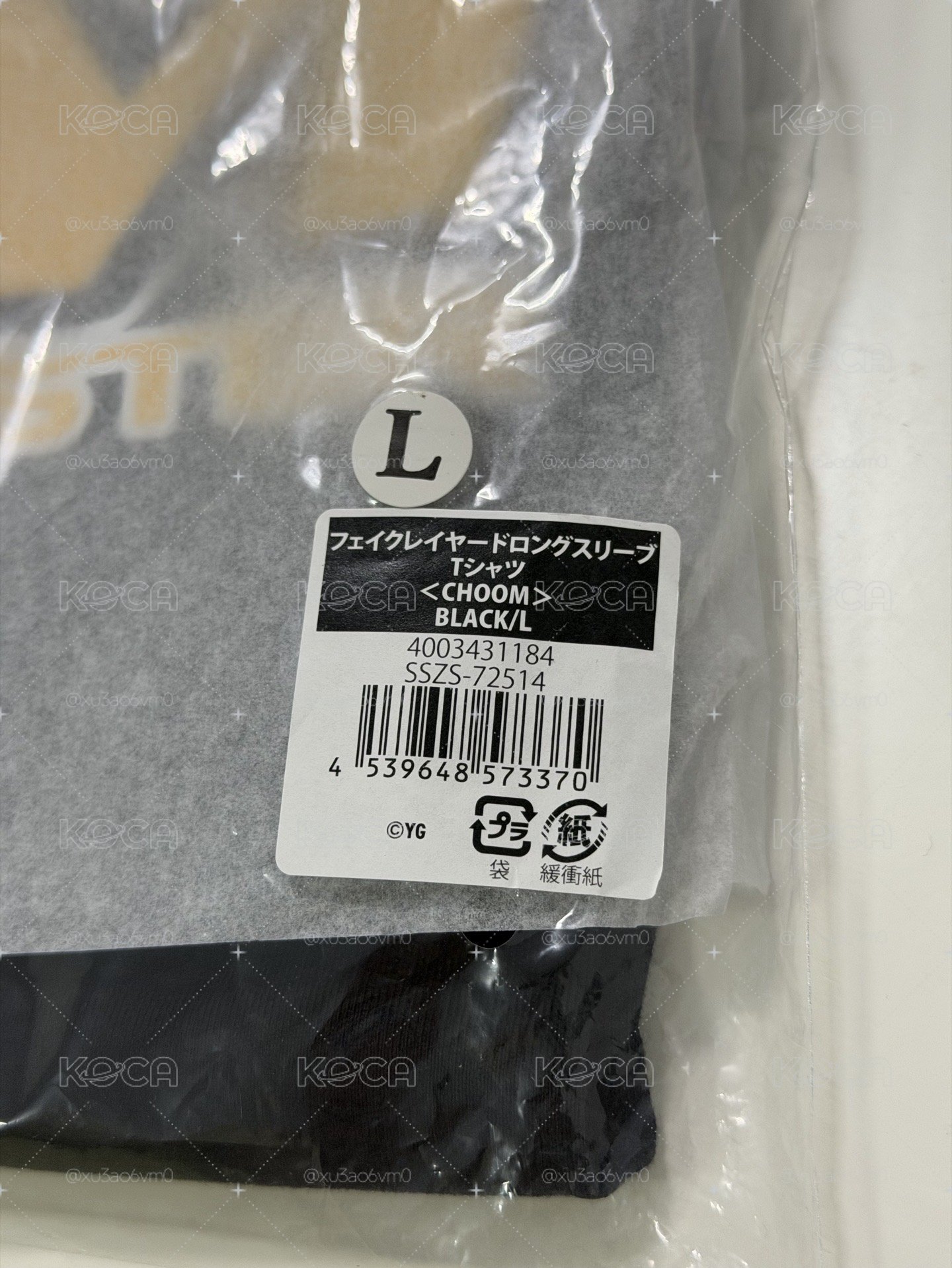 CHOOM 賽車風 假兩件 長袖 黑色L