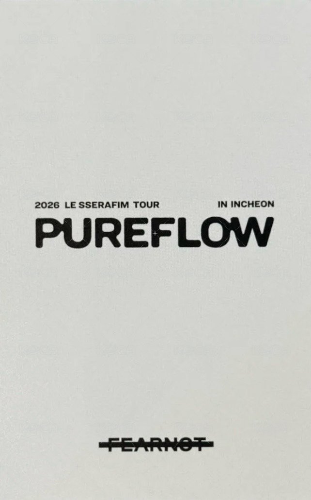 26’巡迴 入場卡 / 場限卡 仁川zone 背面