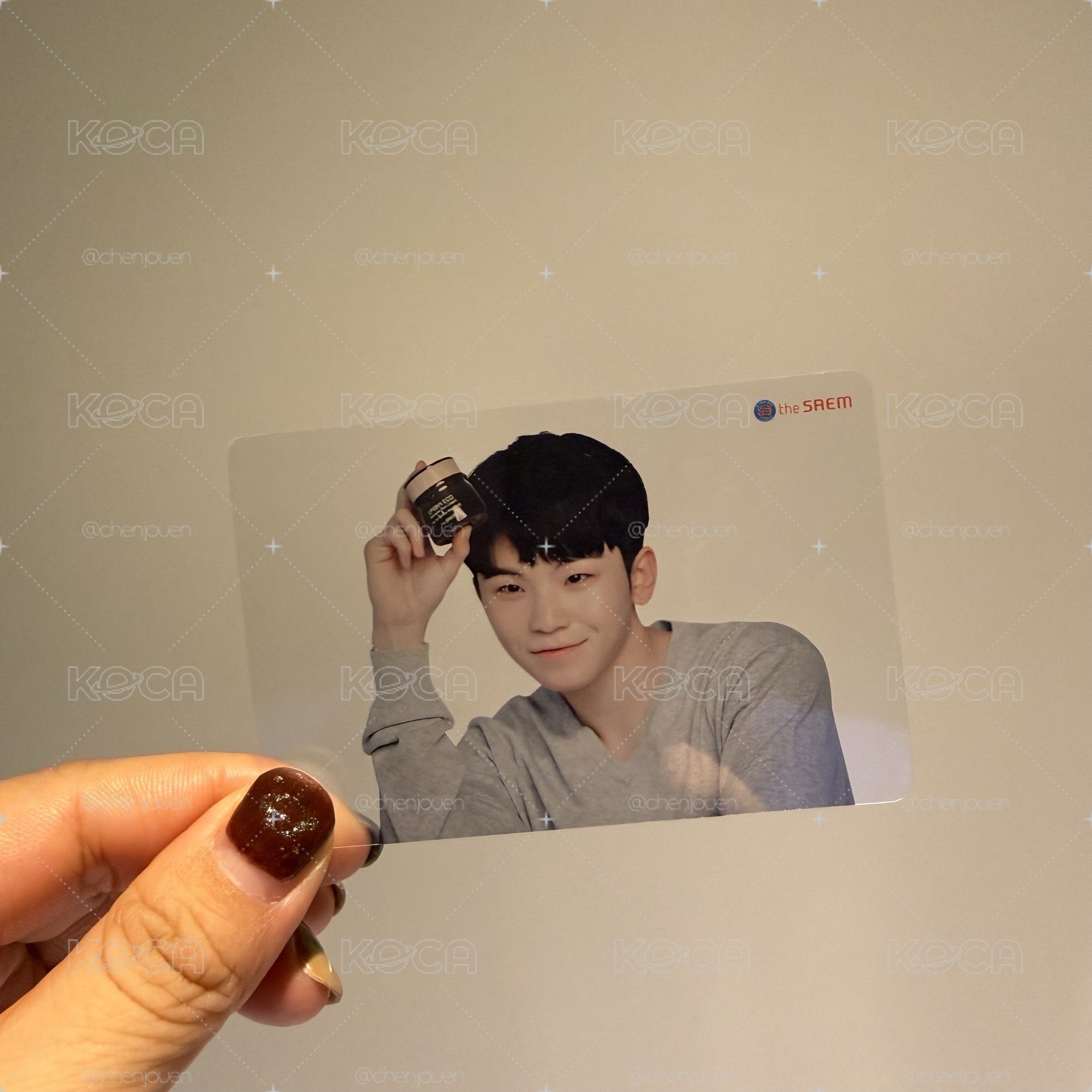 the SAEM 代言卡 透卡｜李知勳 WOOZI