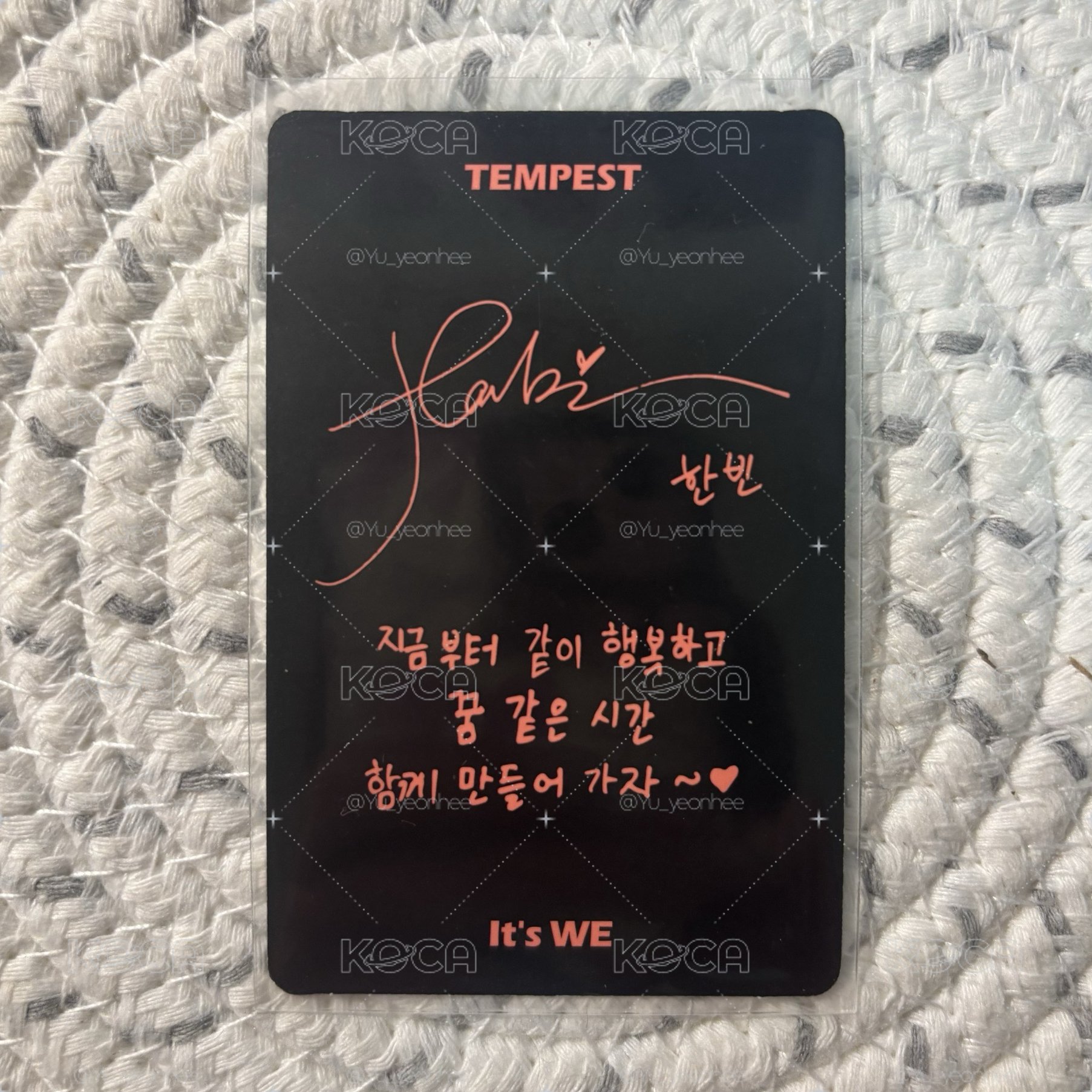 Hanbin 韓彬 <It’s ME, It's WE> 專輯卡 