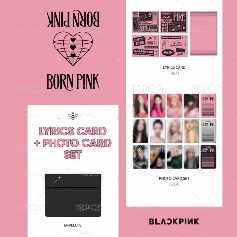 BLACKPINK BORN PINK 歌詞卡 小卡組