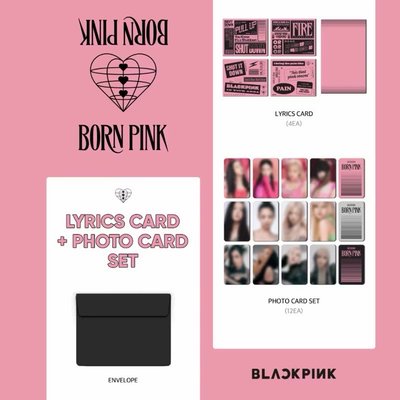 BLACKPINK BORN PINK 歌詞卡 小卡組