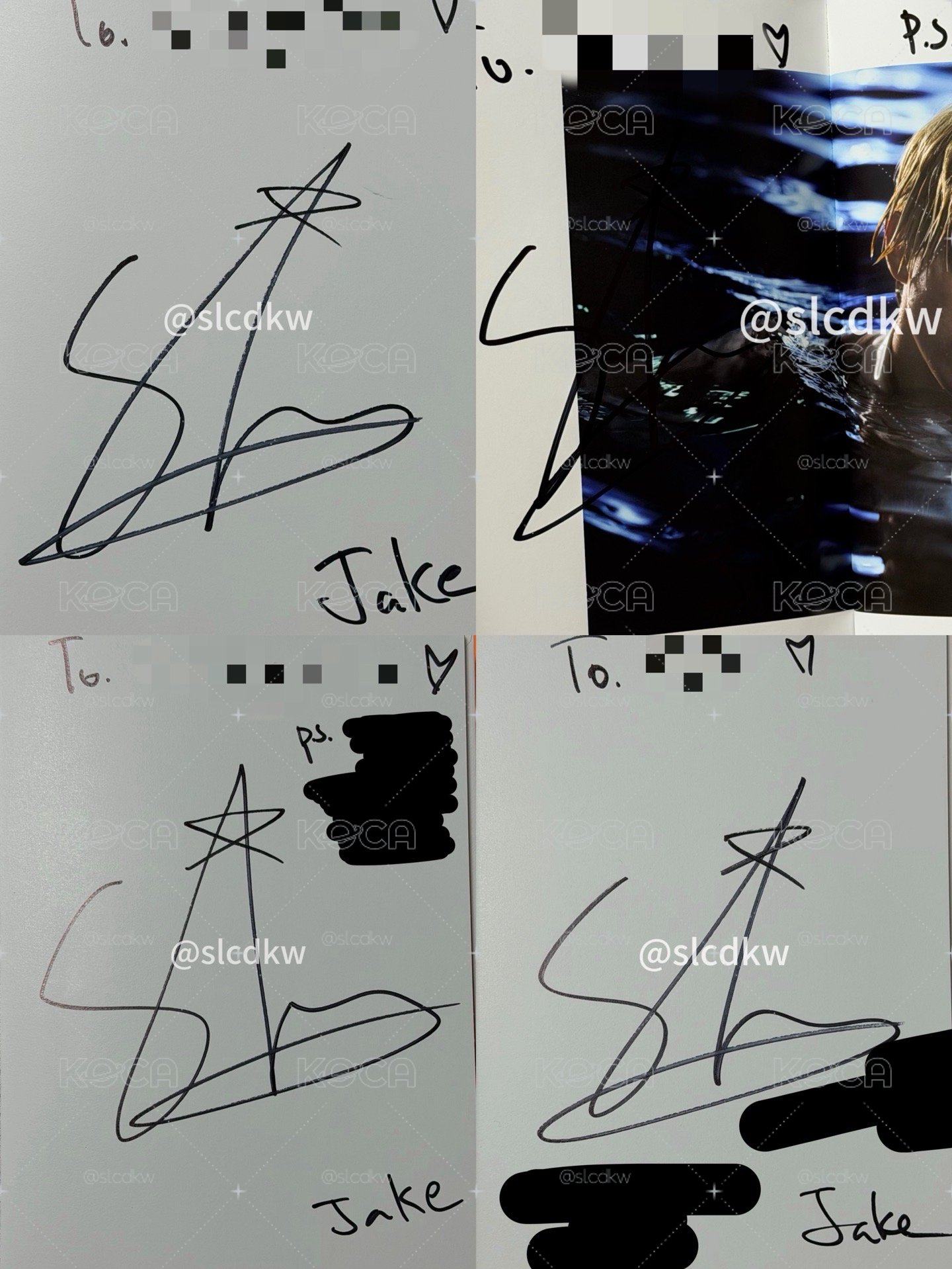 JAKE 沈載倫 親簽撕頁 掰密時期 有ps