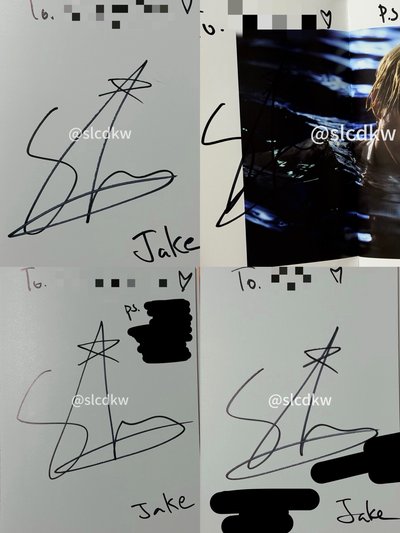 JAKE 沈載倫 親簽撕頁 掰密時期 有ps