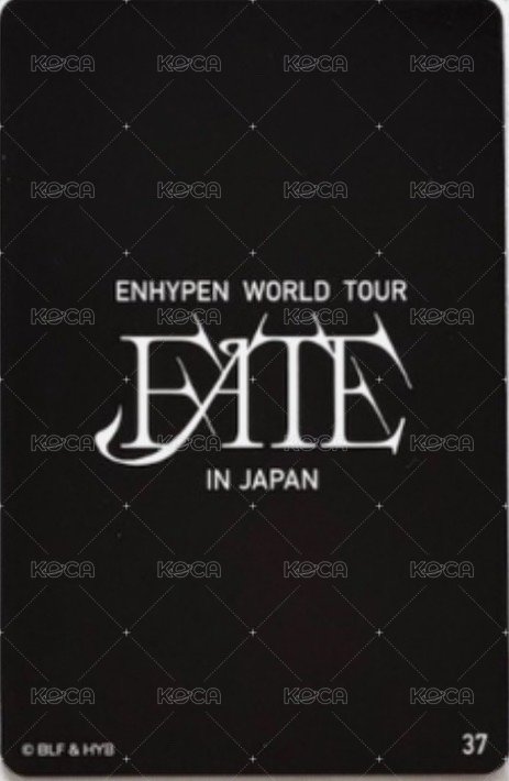FATE世巡 日巡 隨機卡 37 背面