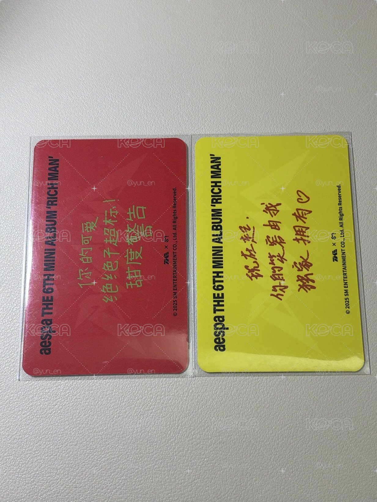 三星卡 手寫中文卡背