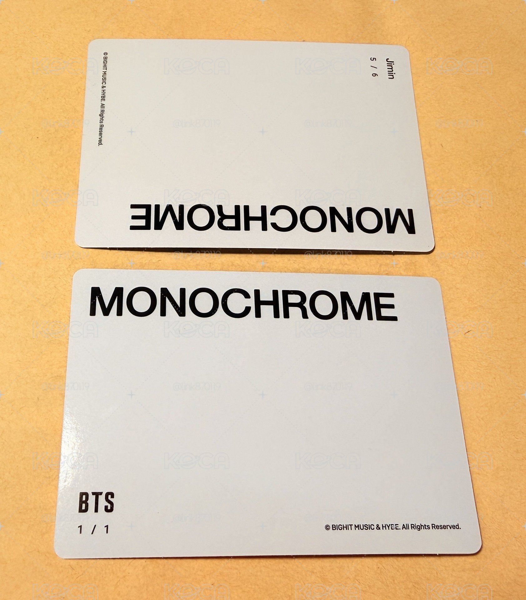 BTS MONOCHROME  小卡