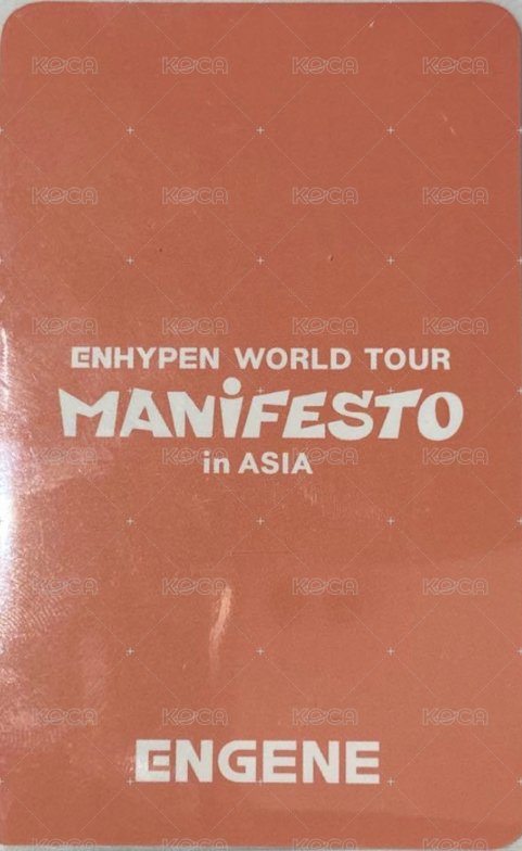 MANIFESTO世巡 曼谷Zone 入場卡 / 場限卡  背面