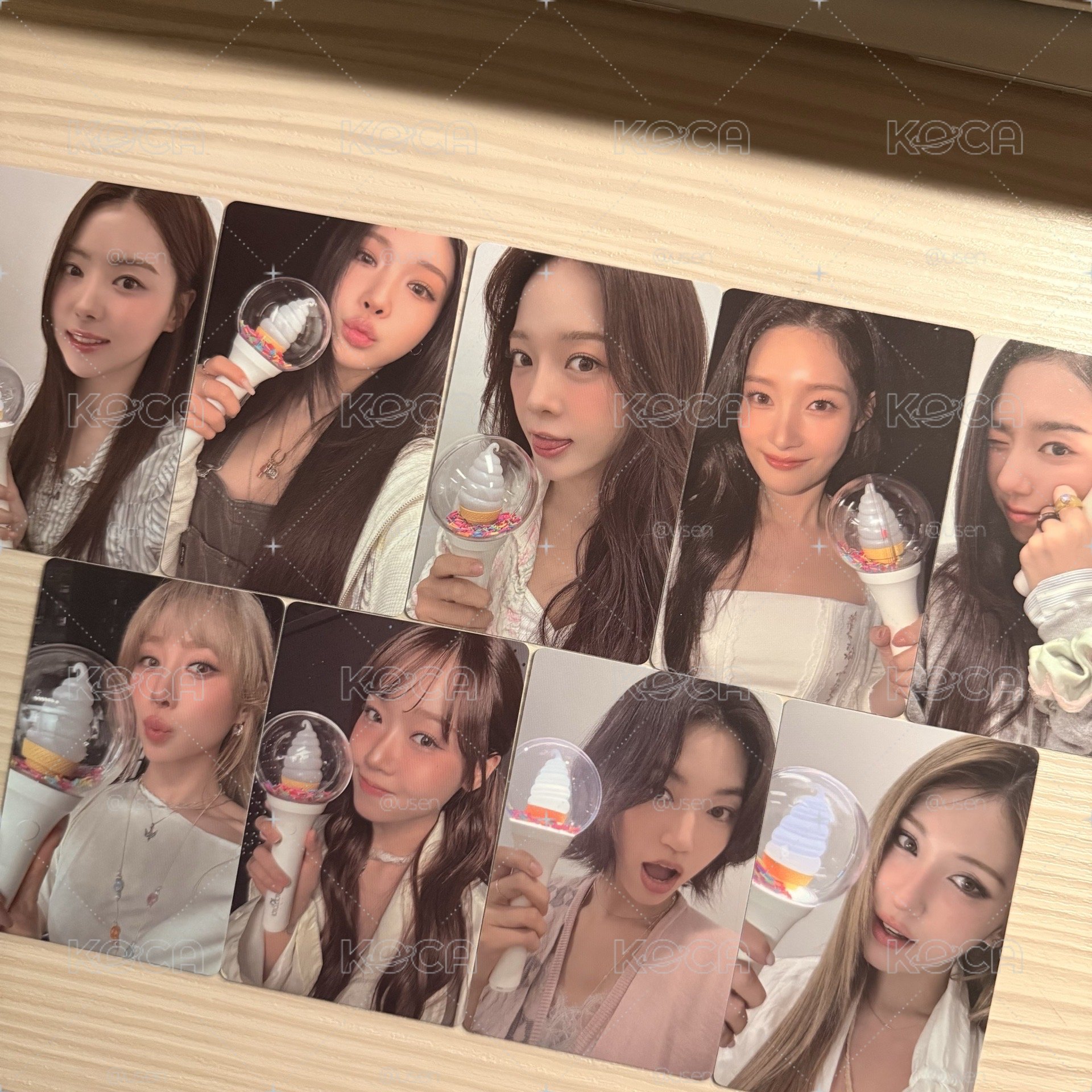 I.O.I 手燈卡一套不拆