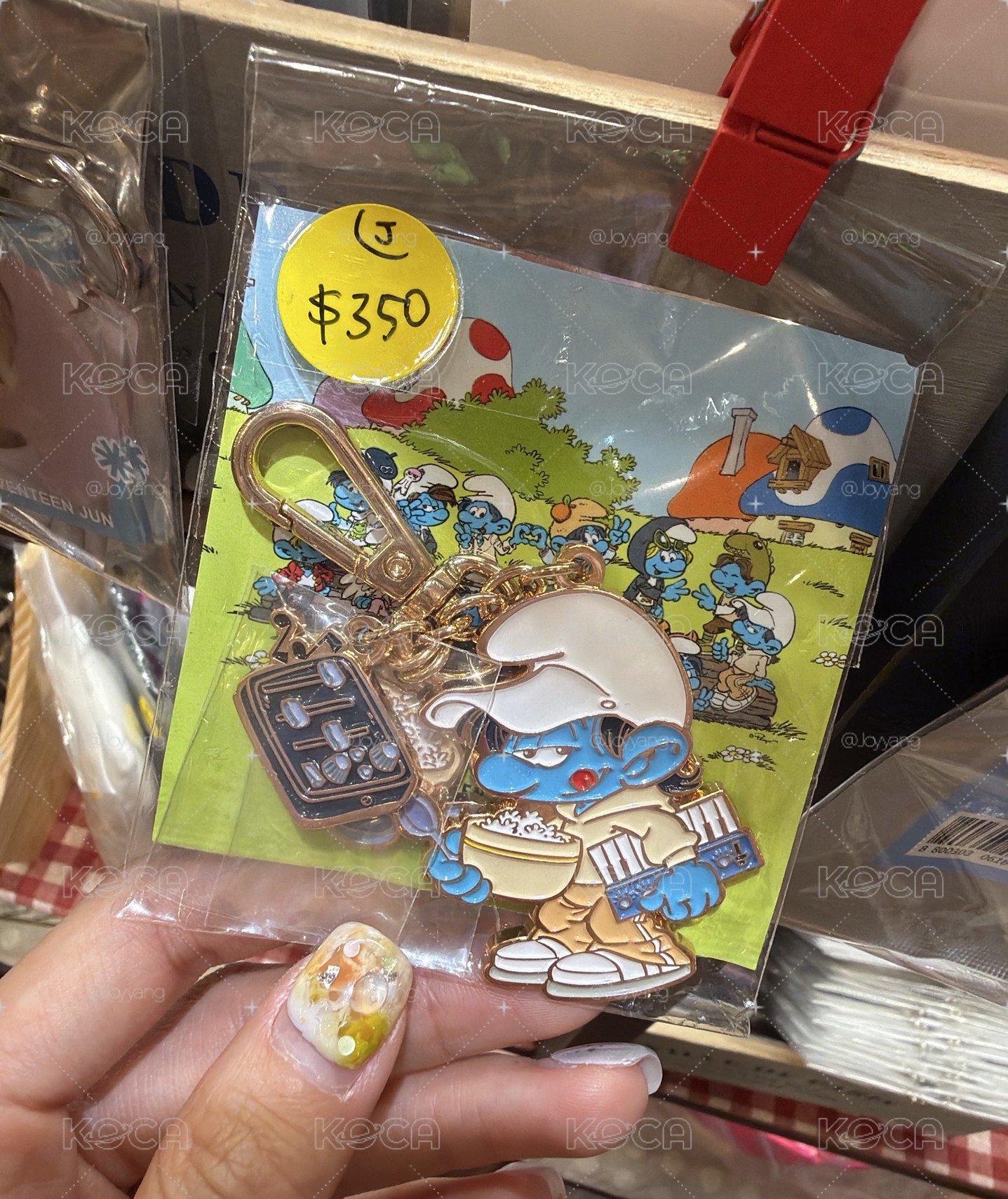 藍色小精靈 鑰匙圈吊飾 