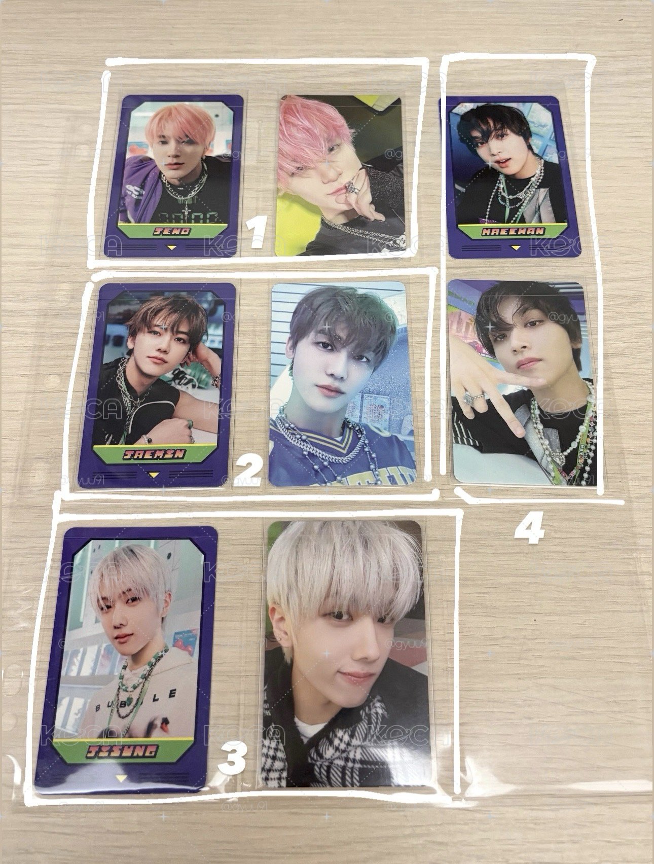 NCT DREAM 帝努 渽民 楷燦 志晟 遊戲卡