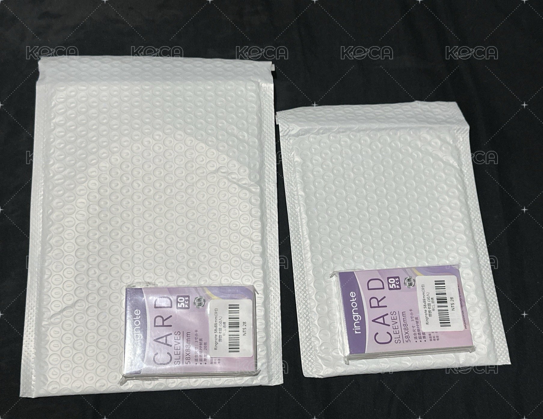 大 氣泡袋（左）不含卡膜