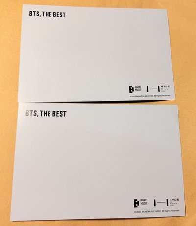 BTS THE, BEST 明信片
