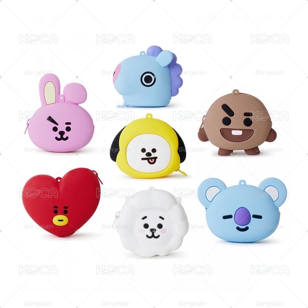 【BT21】矽膠零錢包（初代大頭款）RJ