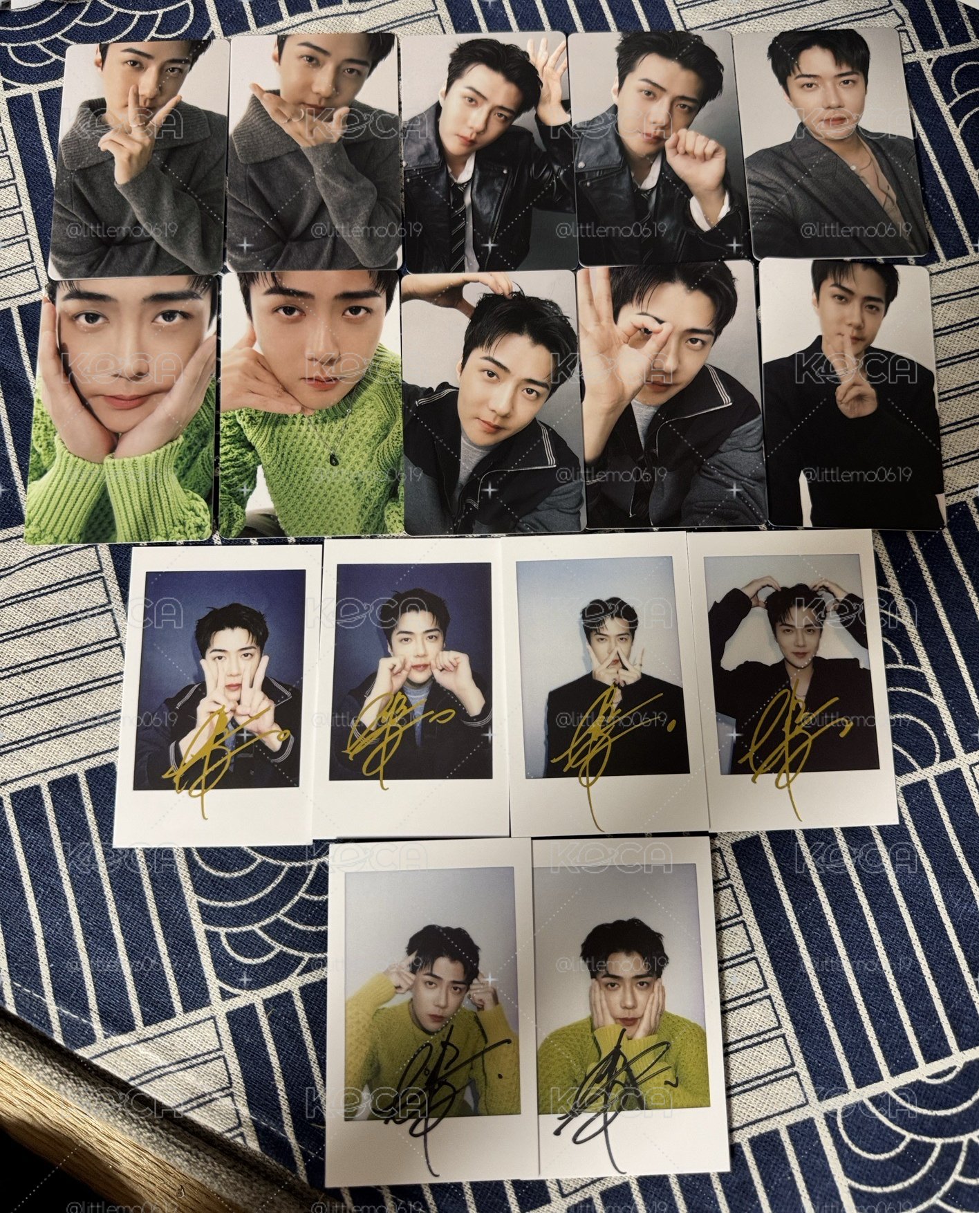 EXO 中文卡背太可愛了！ Sehun世勳時裝lofficiel 語音雜誌卡 拍立得全套裝
