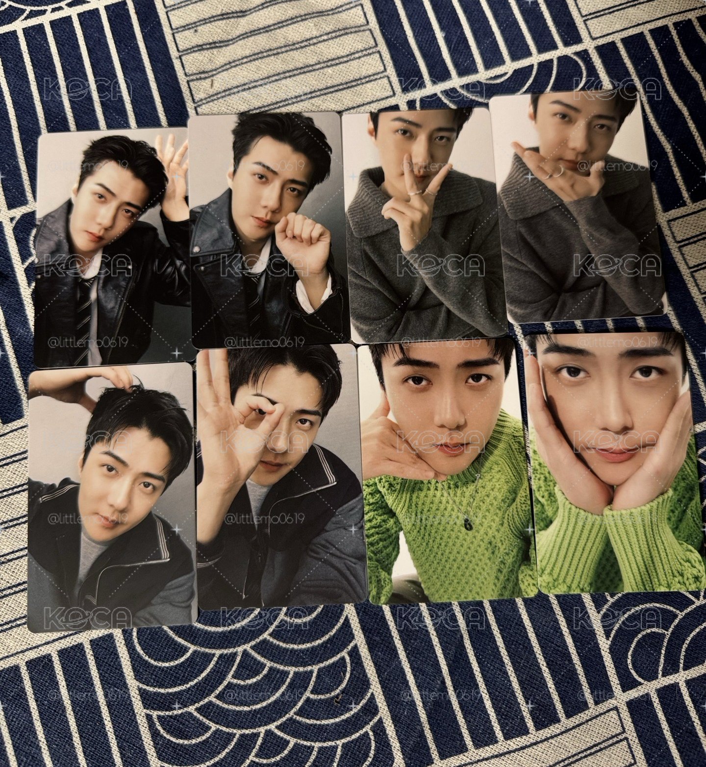EXO Sehun世勳時裝lofficiel 語音雜誌卡 拍立得全套裝
