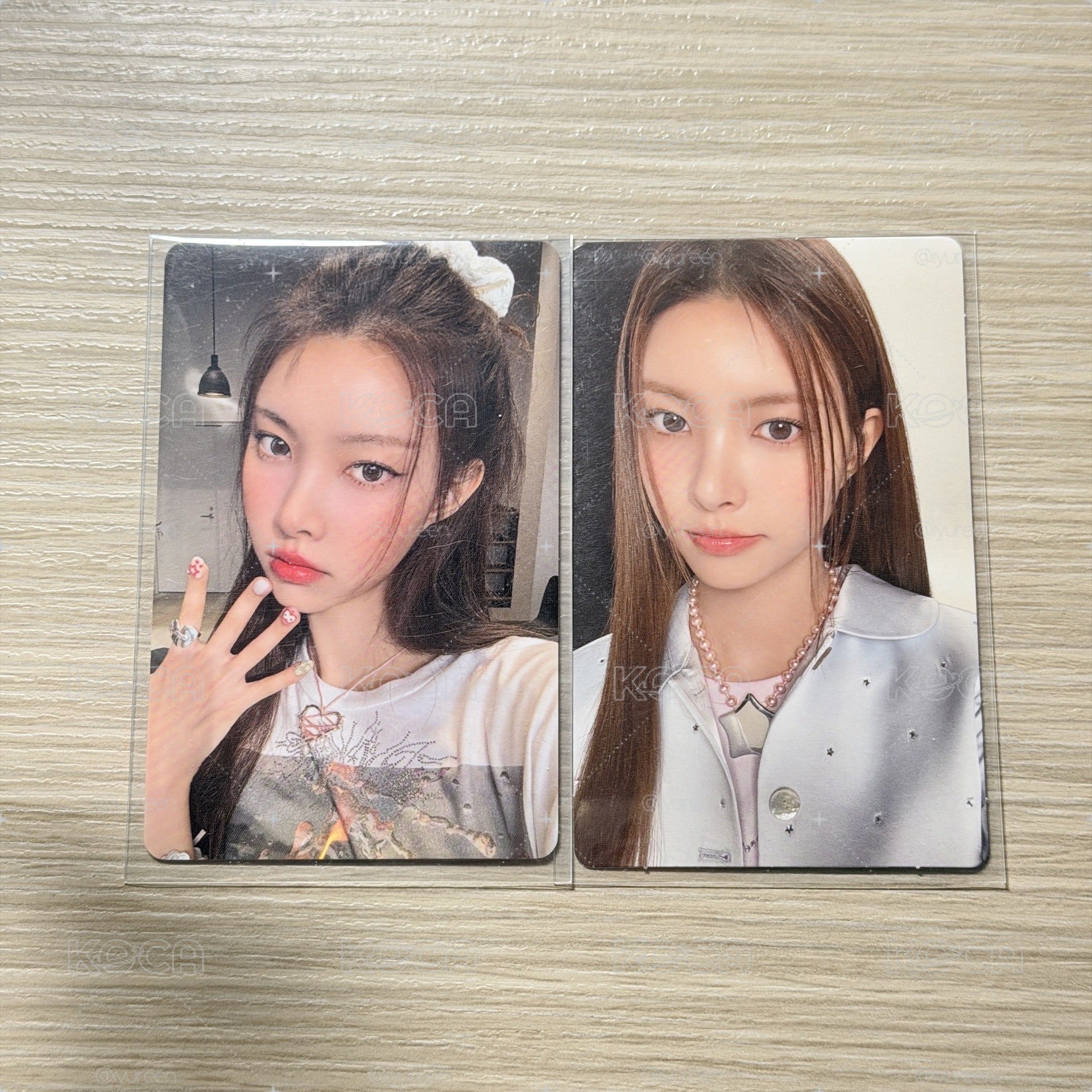 Yunah 小卡一組（左邊是中背
