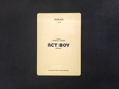 TXT ACT：BOY 周邊 小卡 然竣 圖上十張一起售
