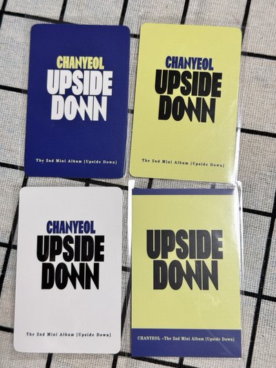 EXO 燦烈-UPSIDE DOWN 泡泡摩奇 線上簽售卡/拍立得