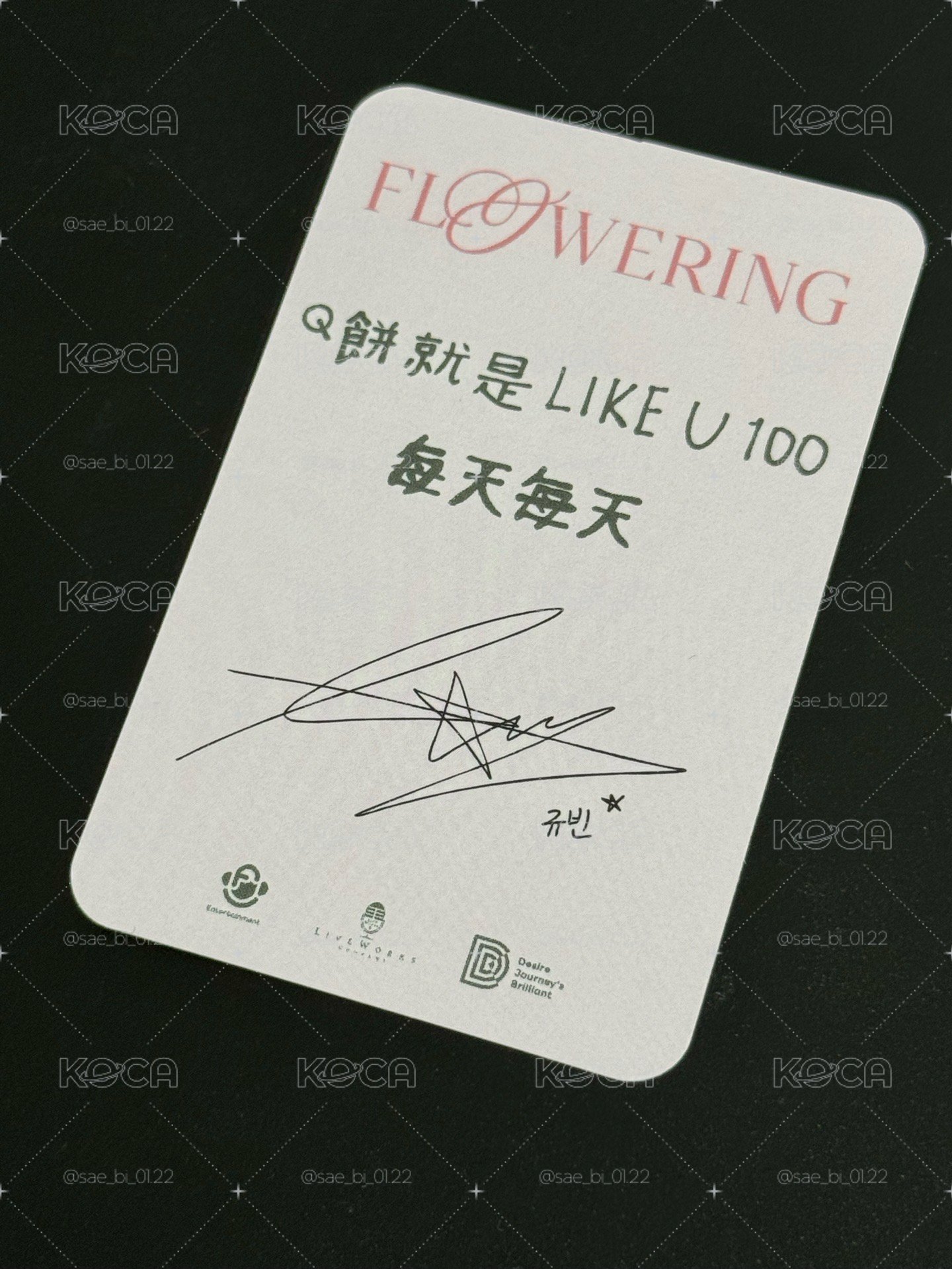 Gyubin台灣簽售特典（中背）