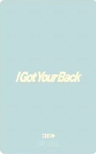 I Got Your Back 環球 預售 特典卡  背面