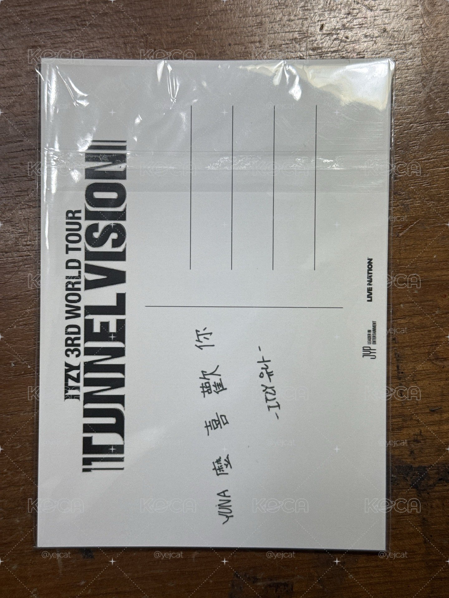 ITZY 6/28 高雄場 day2 第二天 VIP明信片 六張一套