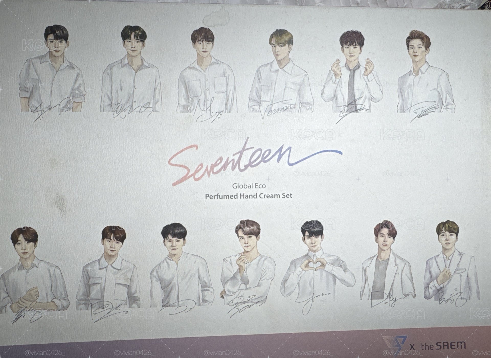 手繪版Seventeen The Saem 護手霜+海報