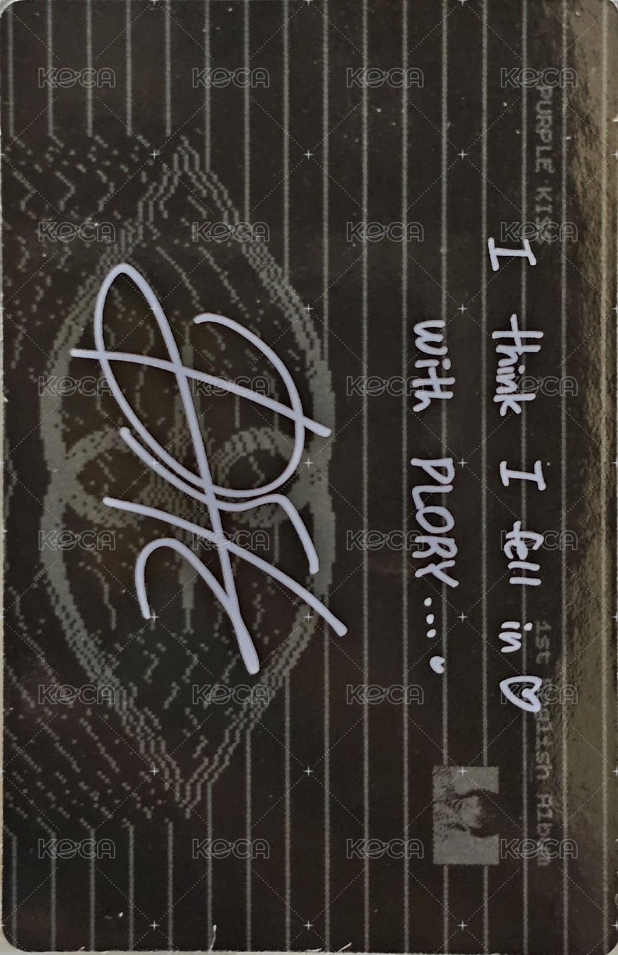1st English Album [OUR NOW] 專輯卡  背面