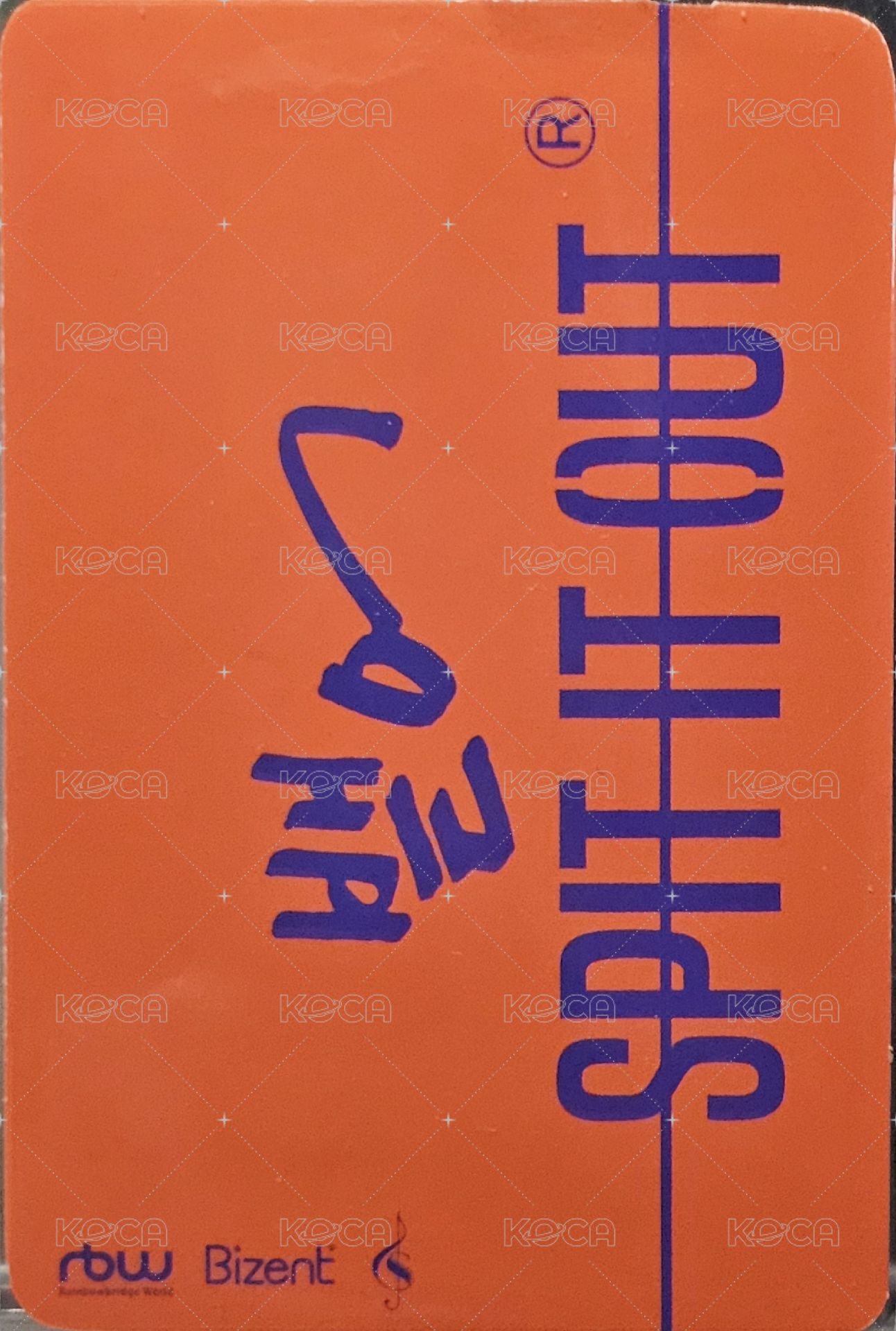Spit it Out Bizent T-shirt 周邊卡  背面