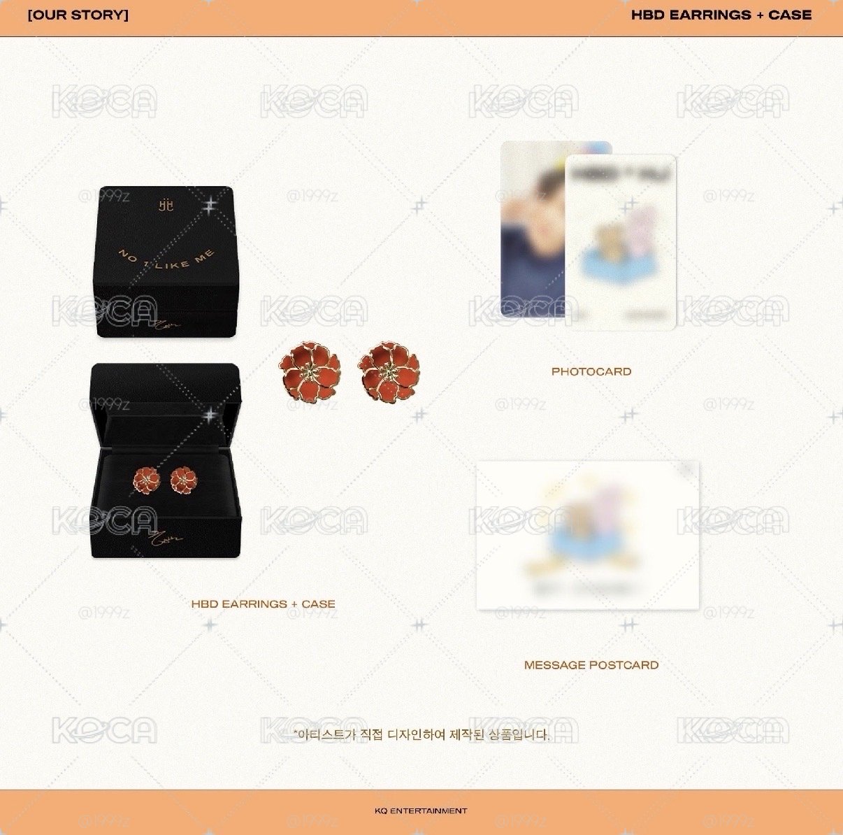 ATEEZ 2022年 弘中生日MD 耳環+圖二卡