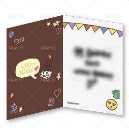 26’泰來生日禮 mnet Plus Chat 周邊卡 訊息卡 背面