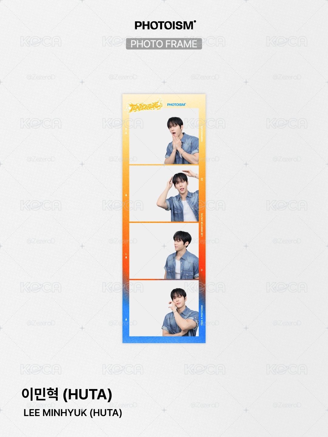 BTOB LEE MINHYUK (HUTA) X photoism X snapism 人生四格卡 貼紙 代印