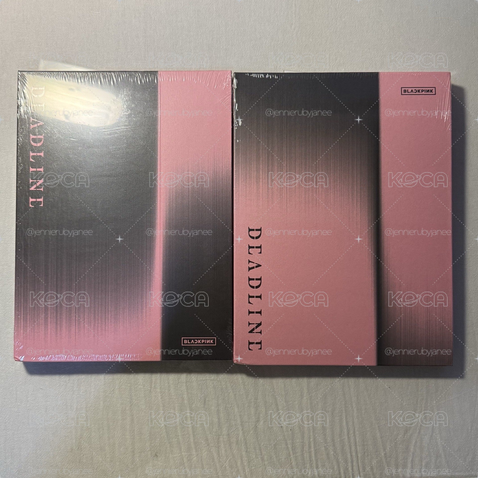 全新未拆 BLACKPINK DEADLINE 黑版+粉版 包含圖上所有特典