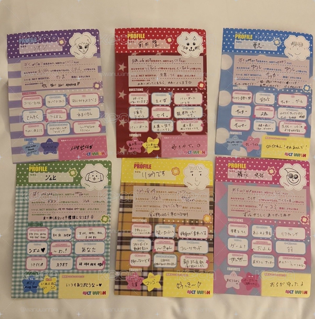 nctwish 7/8同學錄