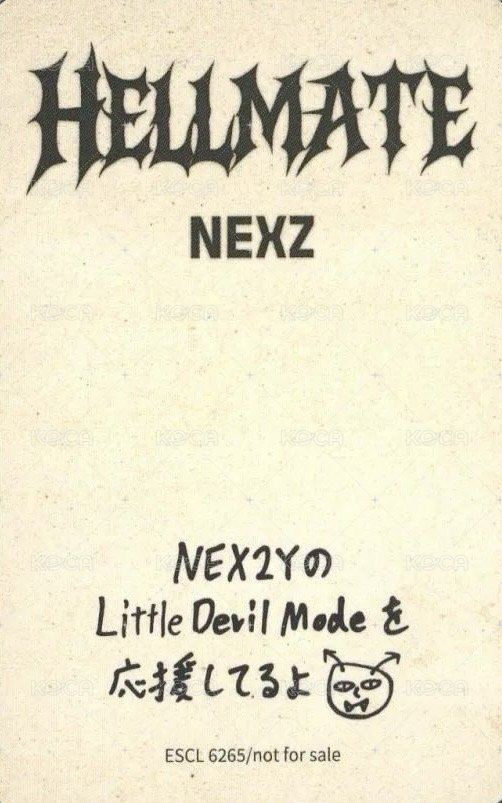 NEXZHellmate專輯】NEXZ Hellmate通常盤小卡- KOCA小卡周邊交易平台