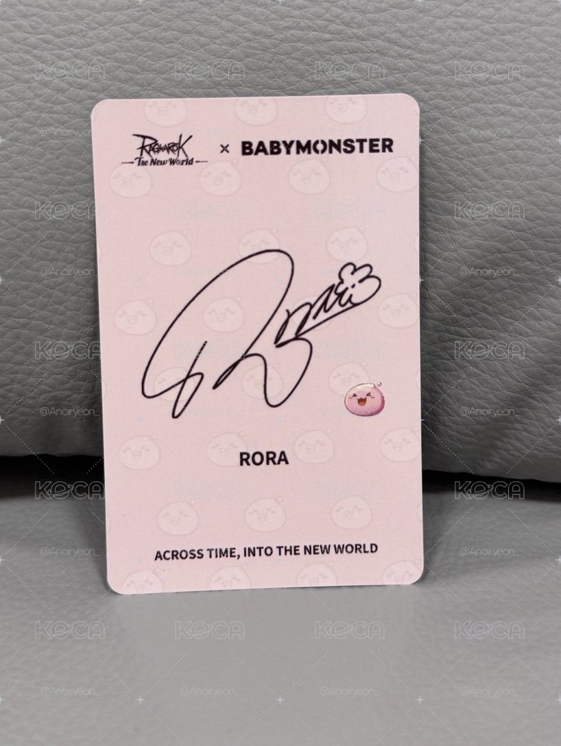 ˚⊹ᡣ𐭩BABYMONSTER 寶怪 RORA 仙境傳說：新世界聯名 遊戲卡 