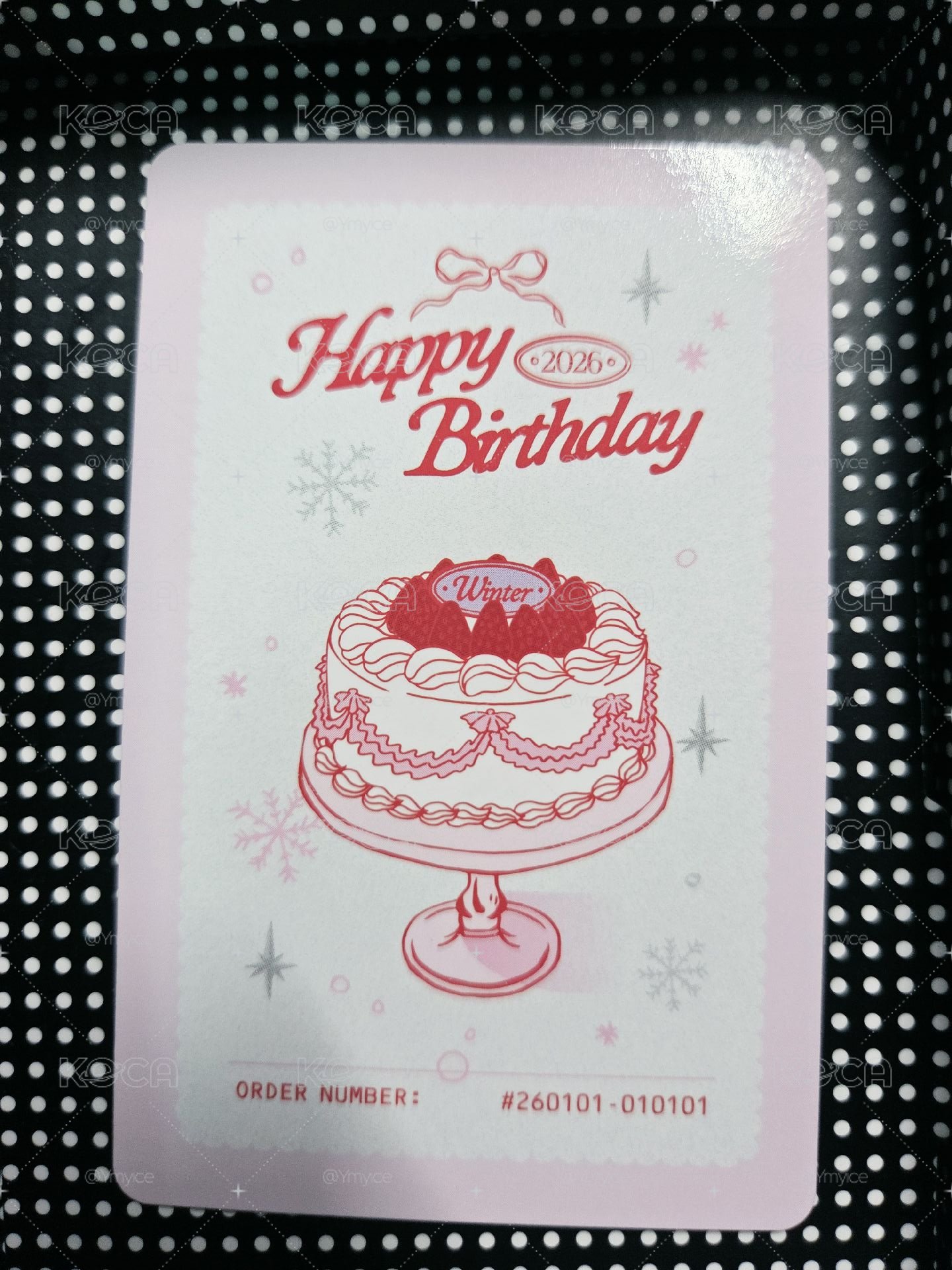 26生日 周邊卡 26生日蛋糕吊飾冬