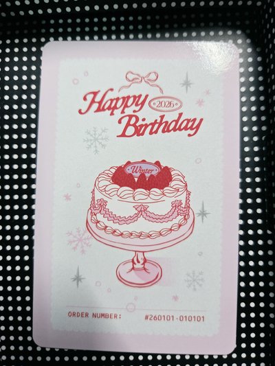 26生日 周邊卡 26生日蛋糕吊飾冬