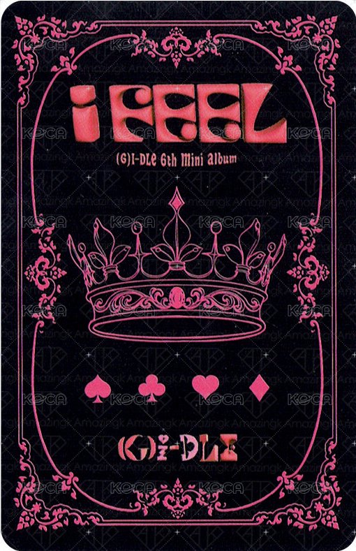 I feel Queen版 專輯卡  背面
