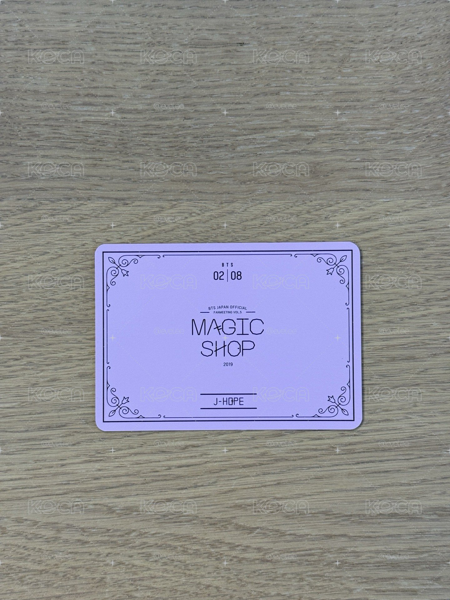 BTS防彈少年團J-Hope鄭號錫 - 《Magic Shop 2019 5th Muster》日本見面會隨機小卡
