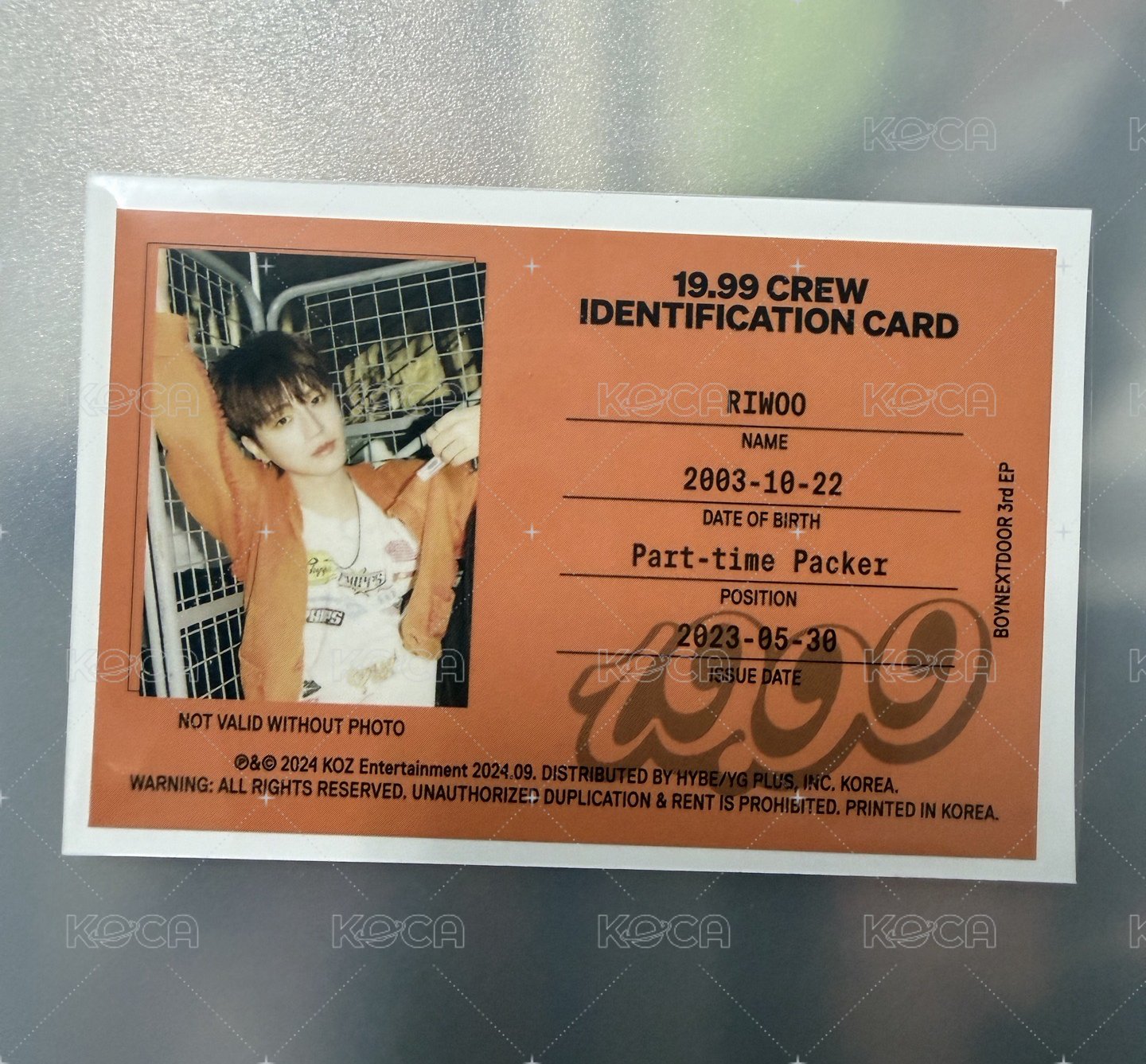哩嗚 19.99專輯 ID卡