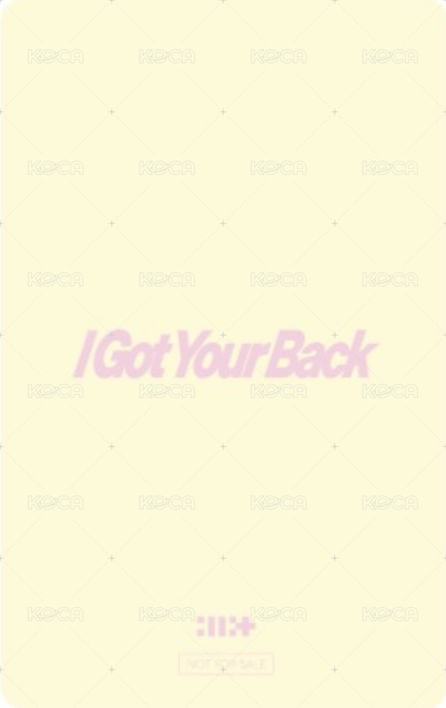 I Got Your Back 塔店 預售 特典卡  背面