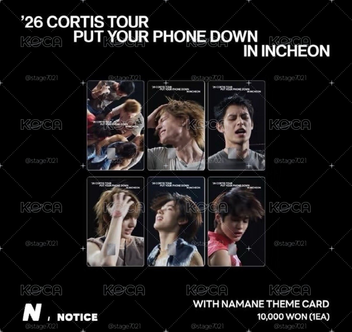Cortis｜26巡迴 NAMANE 交通卡（7/23回台寄出）