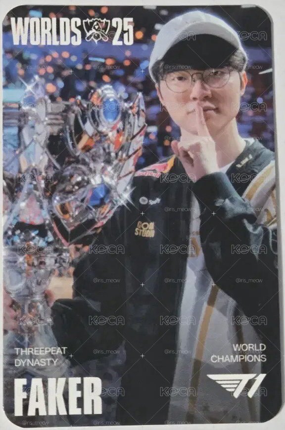 預購-25 T1冠軍小卡Faker&Keria&Oner&Doran